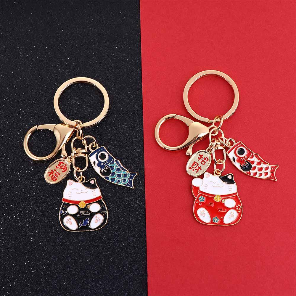 Móc Khóa Hình Chú Mèo May Mắn maneki neko Dễ Thương