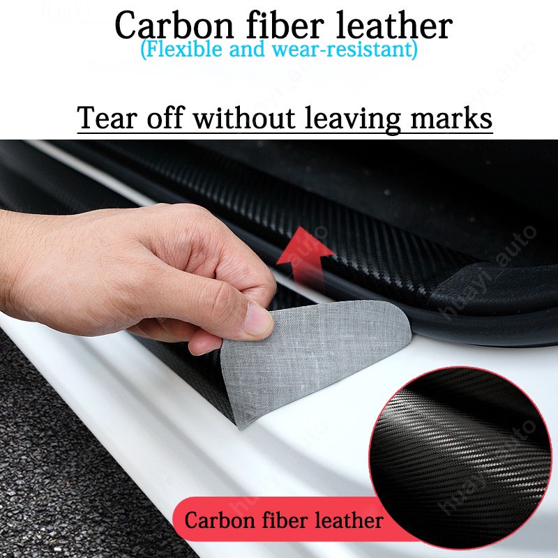 Miếng Dán Cửa Xe Hơi Bằng Da Sợi Carbon Chống Trầy Cho Xe Chevrolet Onix Plus Sedan