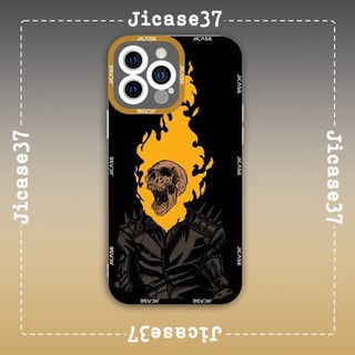 Ốp lưng iphone samsung xiaomi oppo cạnh vuông Jicase JMcase Ghost Rider Ma Tốc Độ Marvel Comics
