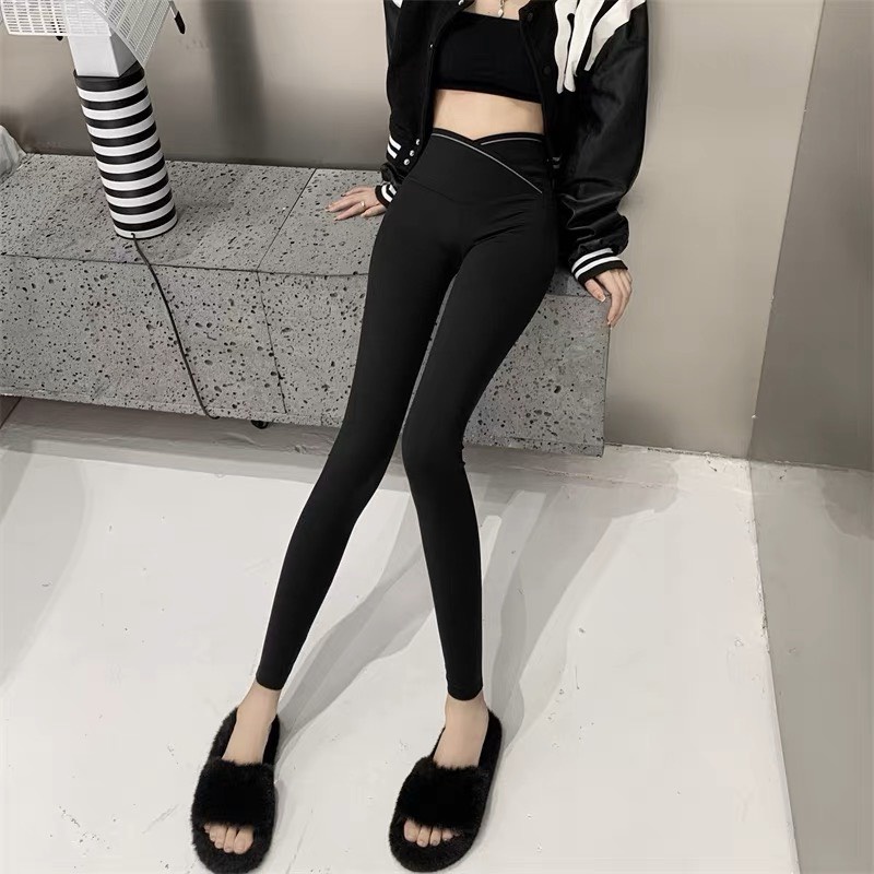 Quần legging nữ cạp cao chất umi loại 1 gen bụng cho nữ - Full hộp