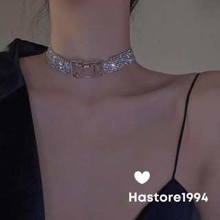 Choker cổ đính đá lấp lánh sang chảnh và nổi bật