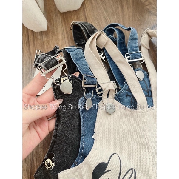 YẾM JEAN MICKEY 3 MÀU CHO BÉ GÁI CÓ NÚT CÀI ĐIỀU CHỈNH.