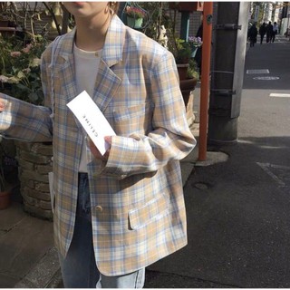 [ORDER] ÁO BLAZER CARO XANH PASTEL SIÊU XINH 🍊🍏
