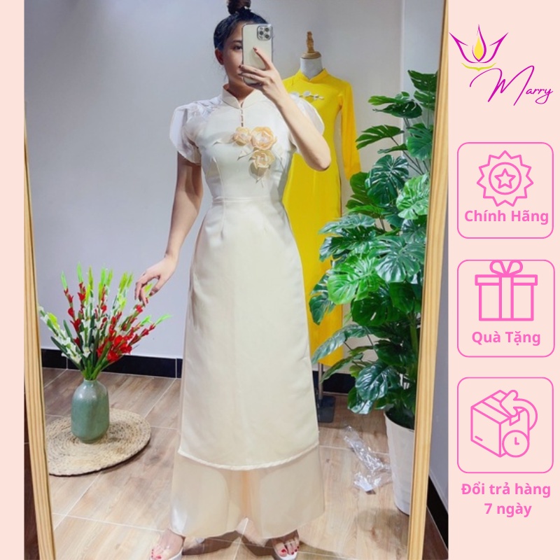 Áo dài cách tân Marry thiết kế đính hoa thủ công cao cấp