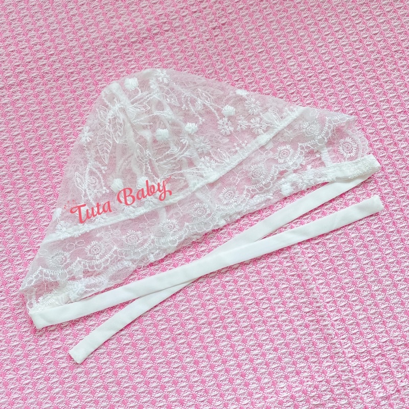 Bodysuit Cho Bé Gái Chất Ren Sam Trắng Mềm, Body Thiết Kế Nơ Eo Siêu Xinh