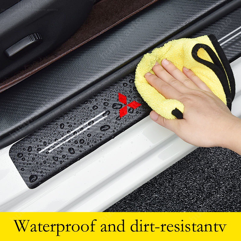 MITSUBISHI Sticker Sợi Carbon Dán Cửa Xe Hơi Chống Trầy Xước Cho Pajero Sport V97 V93 NW NS NM