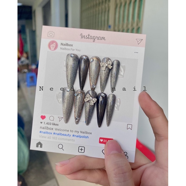 Nail box thạch đen mắt mèo sanh chảnh