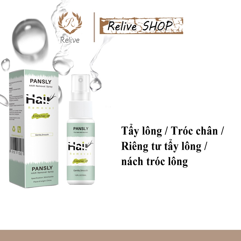 【✨CÁI MỚI✨】Kem tẩy lông Xịt tẩy lông không đau Xịt tẩy lông vùng kín 30ml tẩy lông nách Triệt lông không đau tẩy lông trên cơ thể