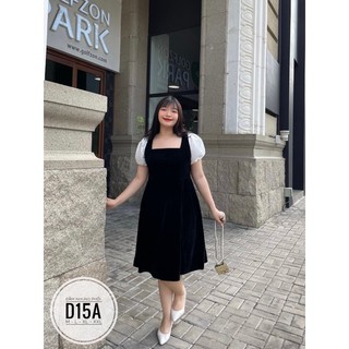 BIGSIZE Đầm nhung tay phối D15A