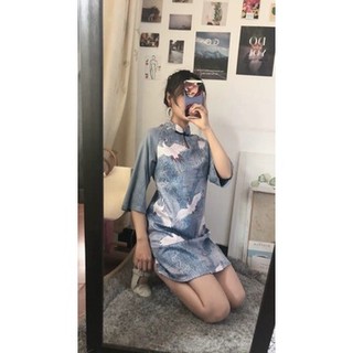 ORDER - Đầm sườn xám dáng suông ( Có ảnh thật )