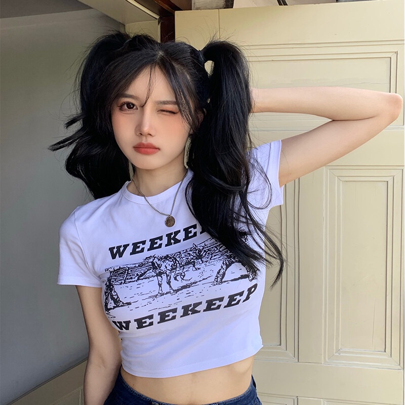 Aphrod Áo Thun Ngắn Tay In Hình Mới Của Phụ Nữ