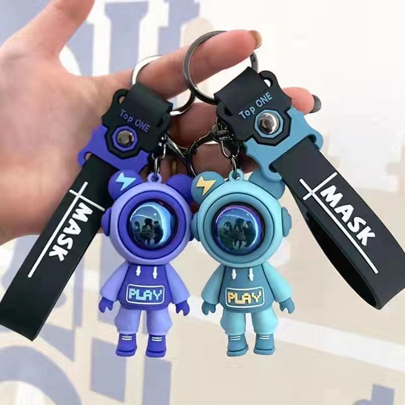 3D Móc Khóa Silicon Cao Cấp Thám Hiểm Du Hành Vũ Trụ Play Phi Hành Gia Móc Chìa Khoá Xe Máy