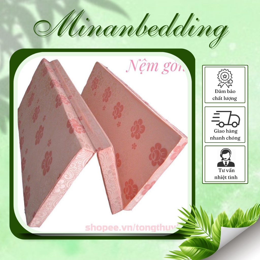 Nệm gòn gấp 3 kích thước 100x200x3cm nhãn hiệu Wonderful hàng chất lượng cao, loại một, không xù, xẹp, cho giấc ngủ ngon