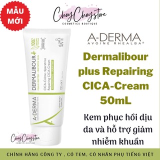 [TEM CTY] ADERMA Dermalibour plus Repairing Cream 50mL - A-Derma Kem phục hồi dịu da và hỗ trợ giảm nhiễm khuẩn