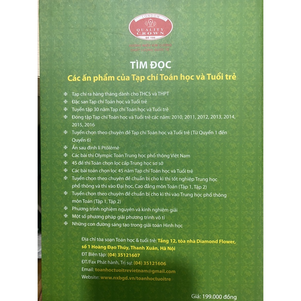 Sách - Tổng tập toán tuổi thơ 2018 THCS