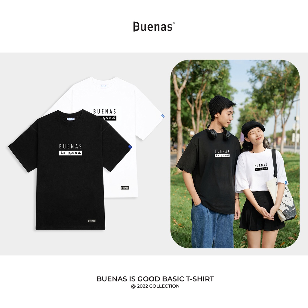 Áo thun local brand tay lỡ form oversize unisex cho nam nữ BUENAS - MINI02