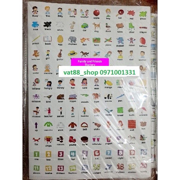 Sticker từ vựng Family & Friends bản quốc tế............