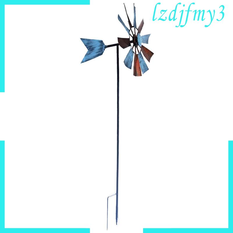 Cối Xay Gió Kim Loại Trang Trí Sân Vườn Ngoài Trời