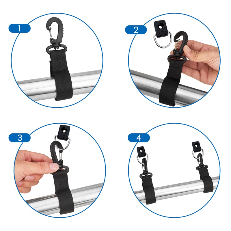 Set 6 Kẹp Cố Định Mái Chèo Thuyền Kayak Chuyên Dụng