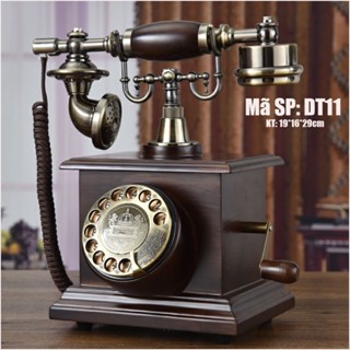 Điện thoại để bàn tân cổ điển phím quay LẮP SIM DI ĐỘNG DT11 - Điện thoại bàn giả cổ lắp sim sử dụng nghe gọi to rõ