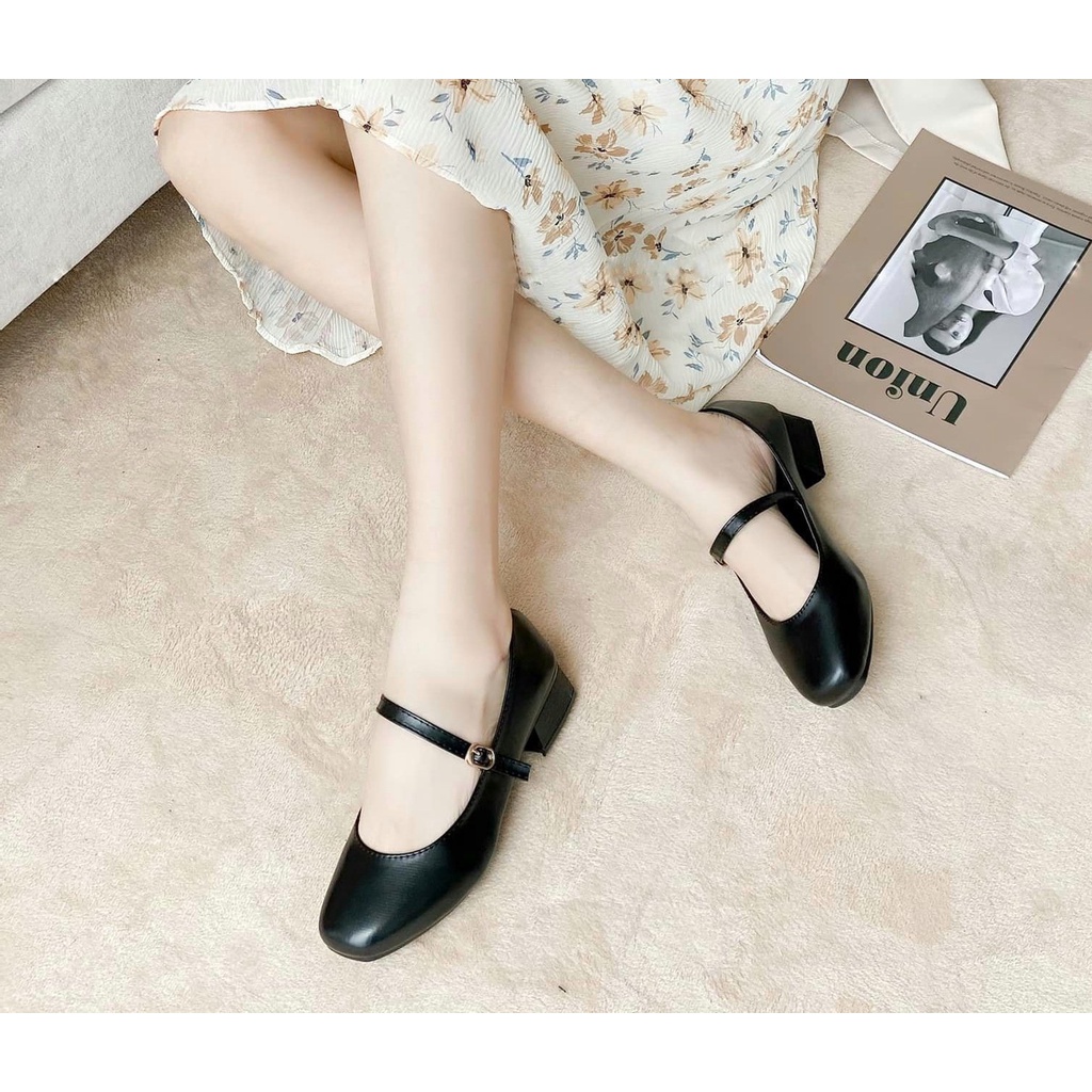 Giày búp bê nữ giày cao gót nữ 3cm giày sục nữ 3p