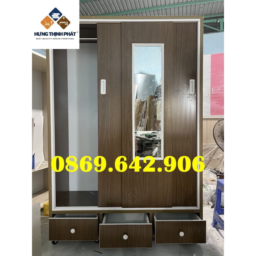TỦ 3 CÁNH CỬA LÙA GƯƠNG NGOÀI