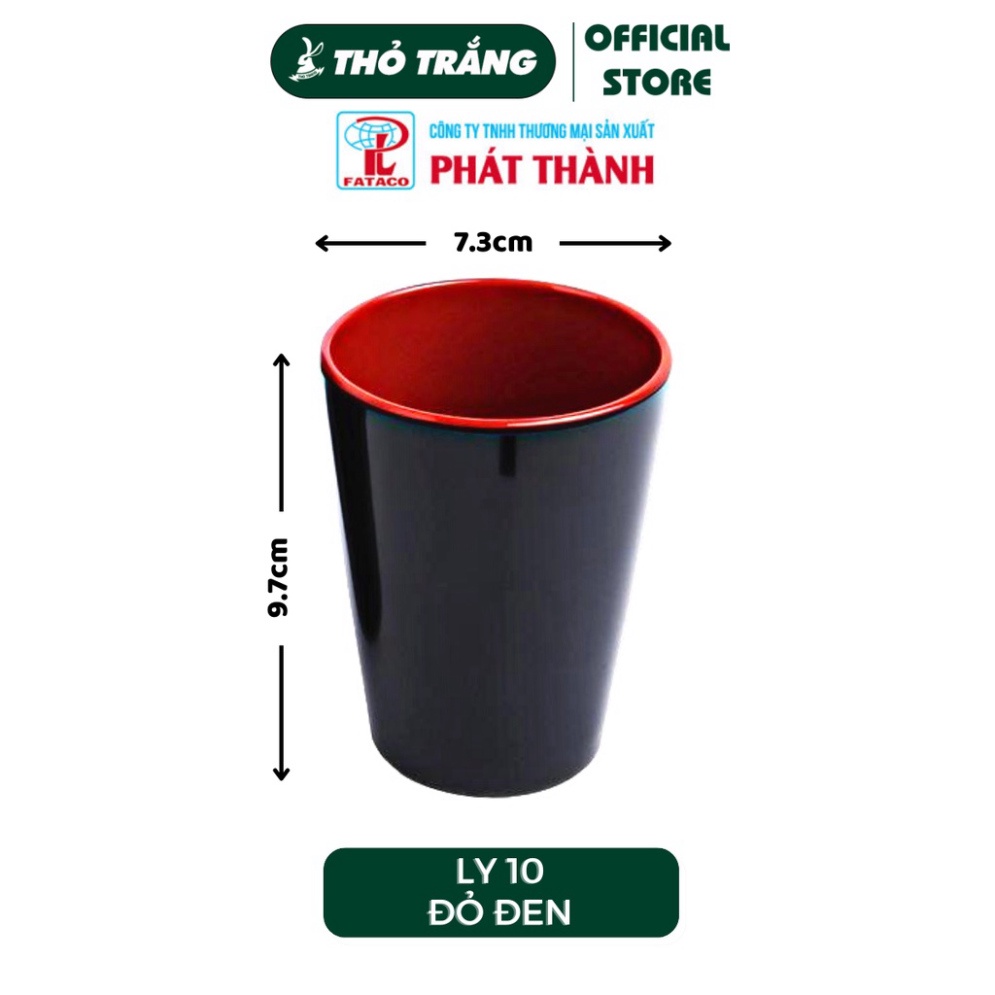 Ly (Cốc) Đỏ Đen nhựa Melamine Fataco Việt Nam