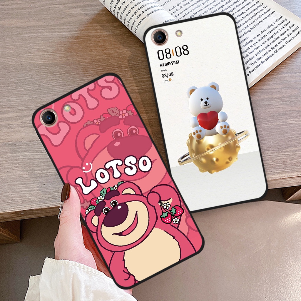 Ốp lưng Oppo F1s / F3 / F3 Plus, ốp điện thoại oppo hình gấu dâu tây Lottso dễ thương
