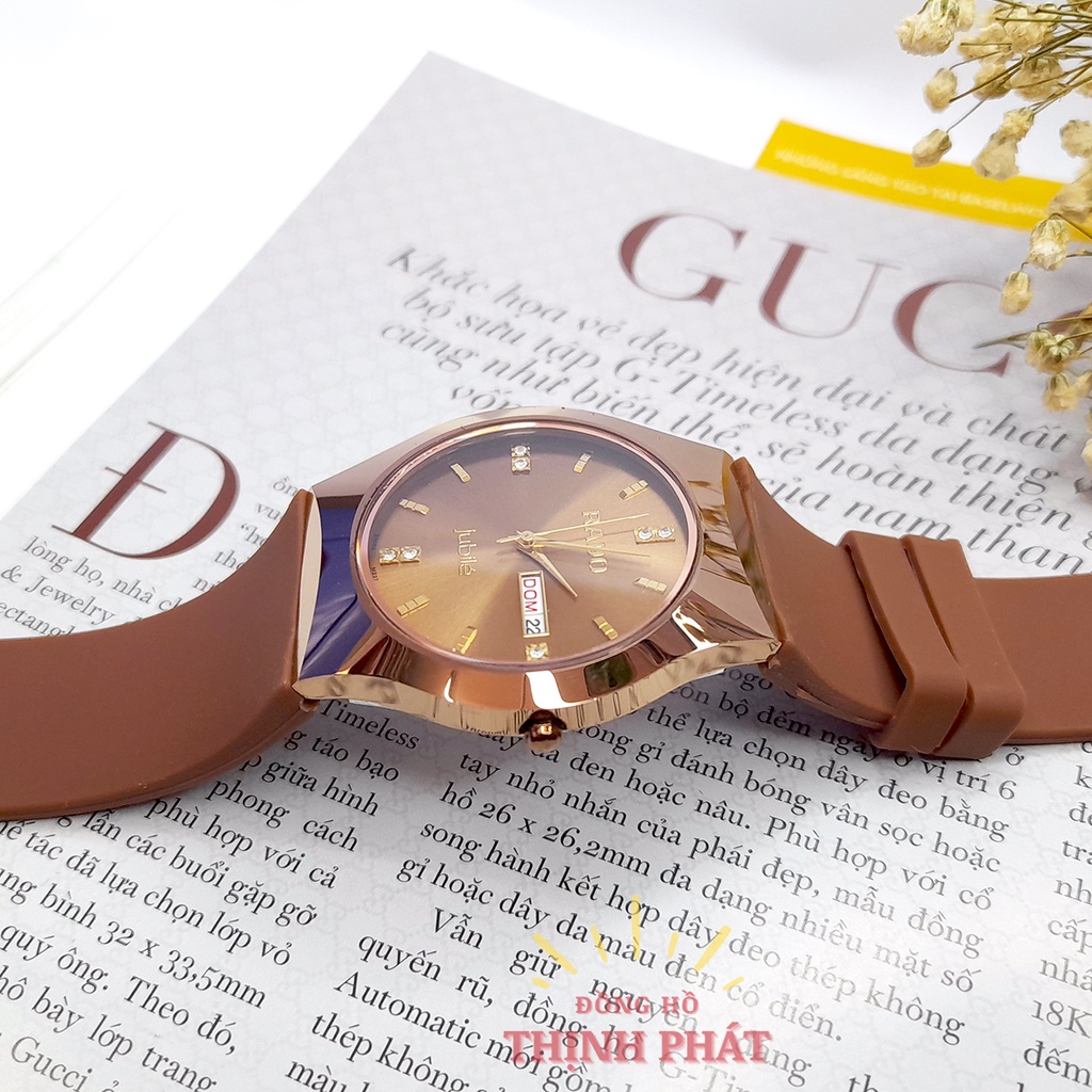 Đồng Hồ RD Nam Nữ Dây Silicon Siêu Bền Kính Sapphire Chống Nước