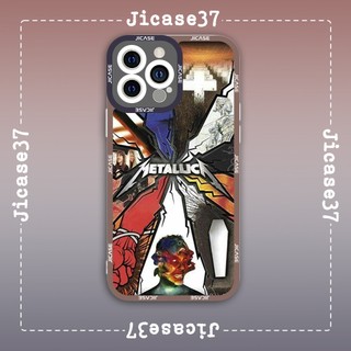 Ốp lưng iphone và samsung xiaomi oppo cạnh vuông Jicase Metallica Rock N' Roll Collage Vintage Retro 