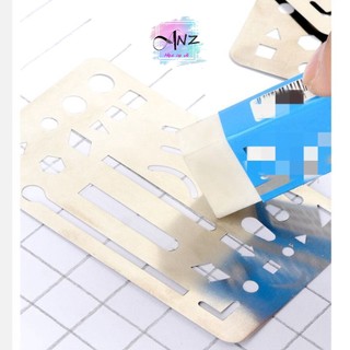[ Họa cụ ANZ ] Thước Che Tẩy - Erasing Shield - Thước Chắn tẩy