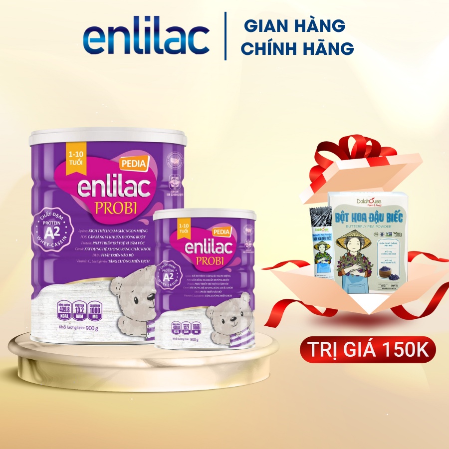 Sữa bột Enlilac Probi Protein A2 Pedia 2 Lon 900g
