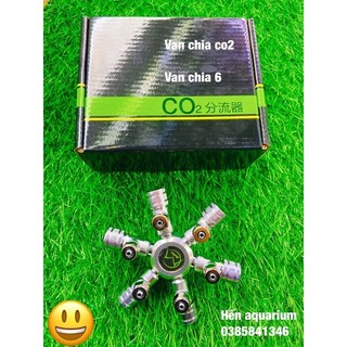 Van chia co2 Mufan 6 đầu : van chia có khoá tránh rò rỉ khí cho hệ thống co2 thuỷ sinh