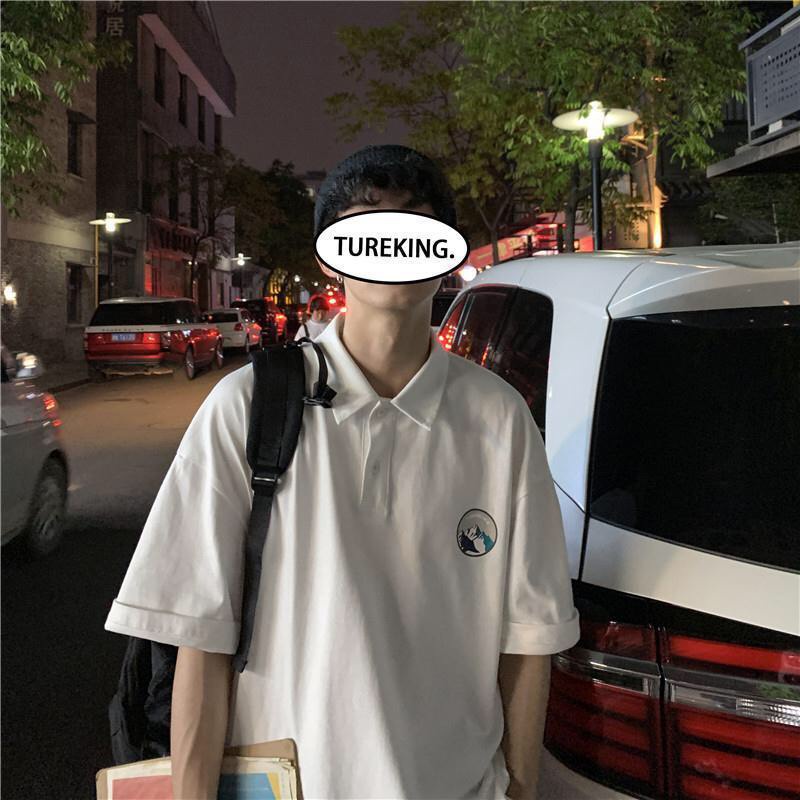 Áo polo nam nữ in họa tiết, áo polo form rộng oversize unisex phong cách trẻ trung