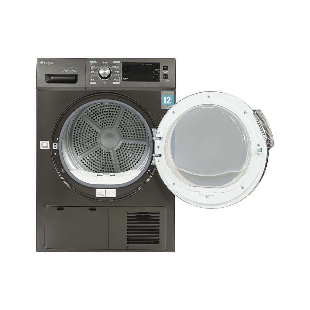 TD–80CGB - Máy Sấy Ngưng Tụ Casper 8 kg TD–80CGB - Chỉnh Mức Độ Sấy, Cảm Biến Nhiệt, Độ Ấm, Đồ Trẻ Em
