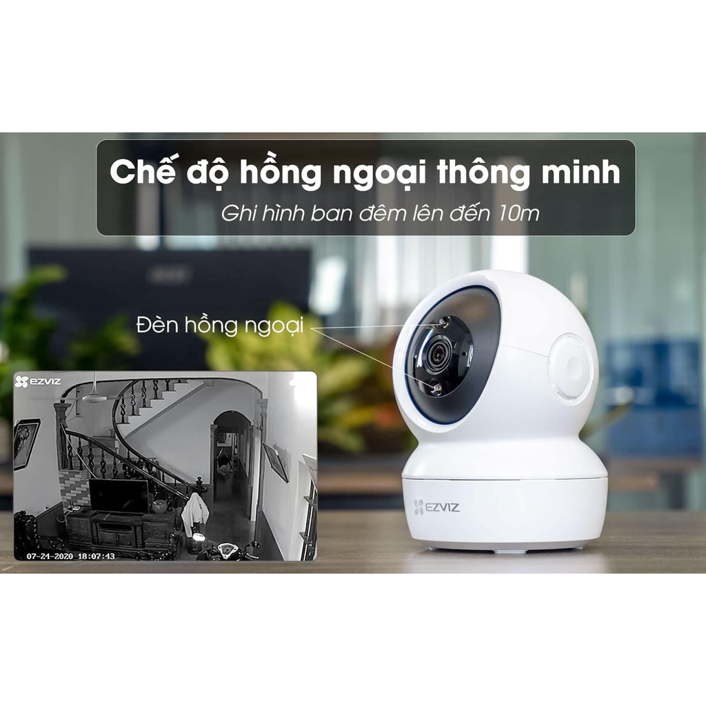Camera wifi Ezviz AI 2K siêu nét, đàm thoại, xoay 360 độ, C6N C6CN 4MP 2K