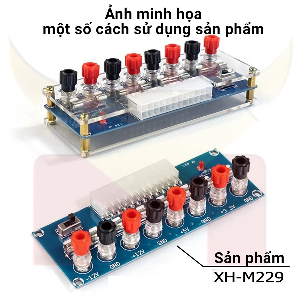 Mạch chế nguồn 12V/5V/3,3V từ nguồn máy tính cũ 24 pin XH-M229