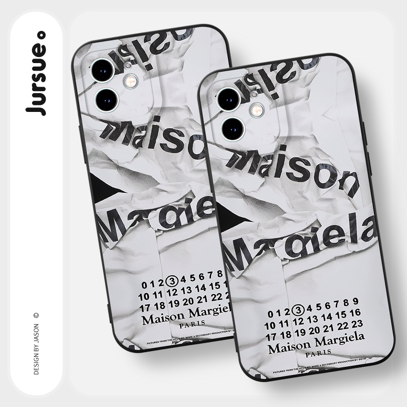 Ốp lưng JURSUE mềm chống bẩn hình độc lạ ngầu đen Cho iPhone 14 13 12 11 Pro Max SE 2020 X XR XS 8 7 ip 6S 6 Plus Y2921