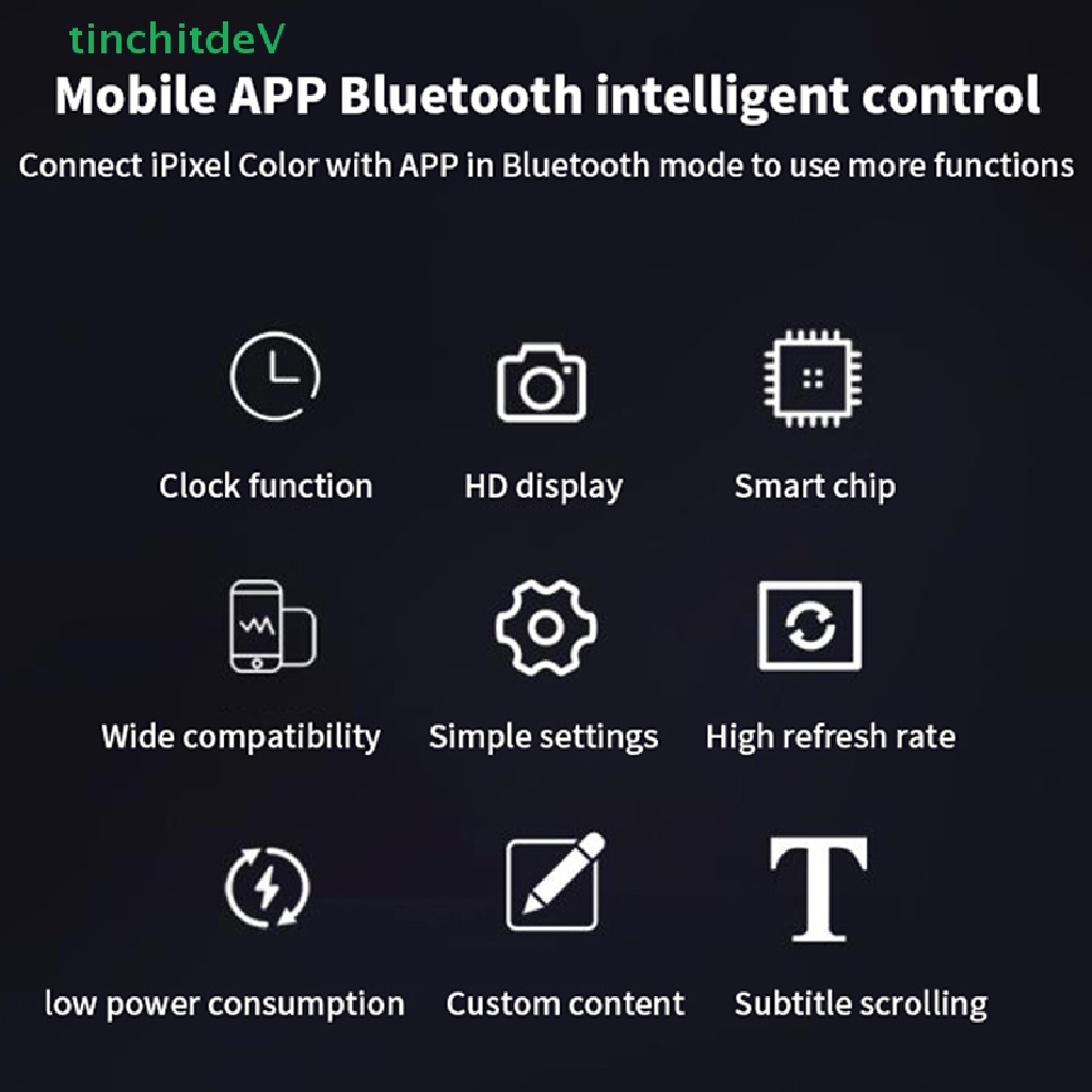 [TinchitdeV] Màn Hình LED Hiển Thị Ứng Dụng Điều Khiển Bằng Ứng Dụng Điện Thoại Di Động Trên Cửa Sổ Xe Hơi [Mới]