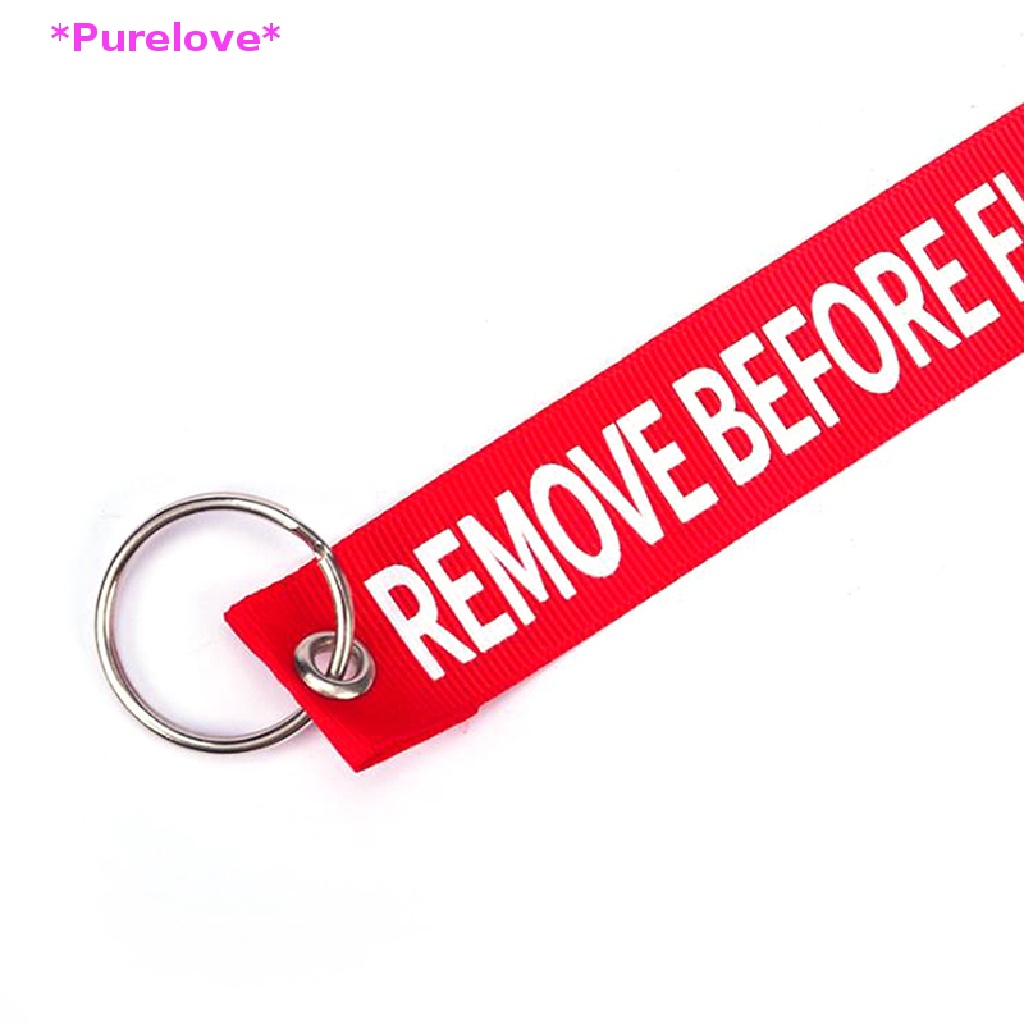 Móc Khóa Thêu Chữ Remove Before Flight Dễ Thương Mới