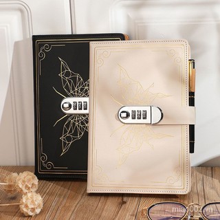 [Preferred good things] Retro password lock notebook simple password diary student notepad with lock thickened notebook stationery [2/8]]