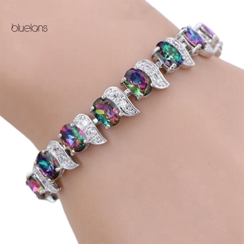 Vòng Tay Đính Đá Nhiều Màu Sắc Thanh Lịch Cho Nữ