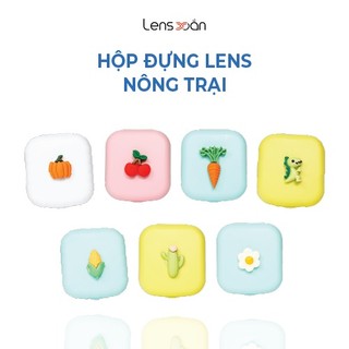 Hộp đựng kính áp tròng LENS XOẮN chăm sóc mắt gồm dụng cụ đi kèm HỘP ĐỰNG LENS MINI FARM
