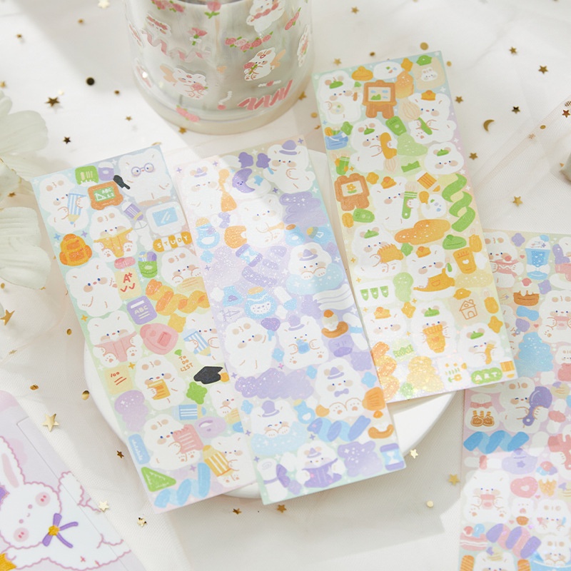 Miếng Dán PVC Mềm Trang Trí Thiệp Phong Cách Hàn Quốc 6 Kiểu Tùy Chọn