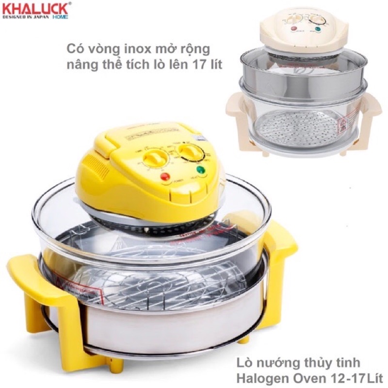 Lò nướng thủy tinh Khaluck home 658H 12 - 17 lít