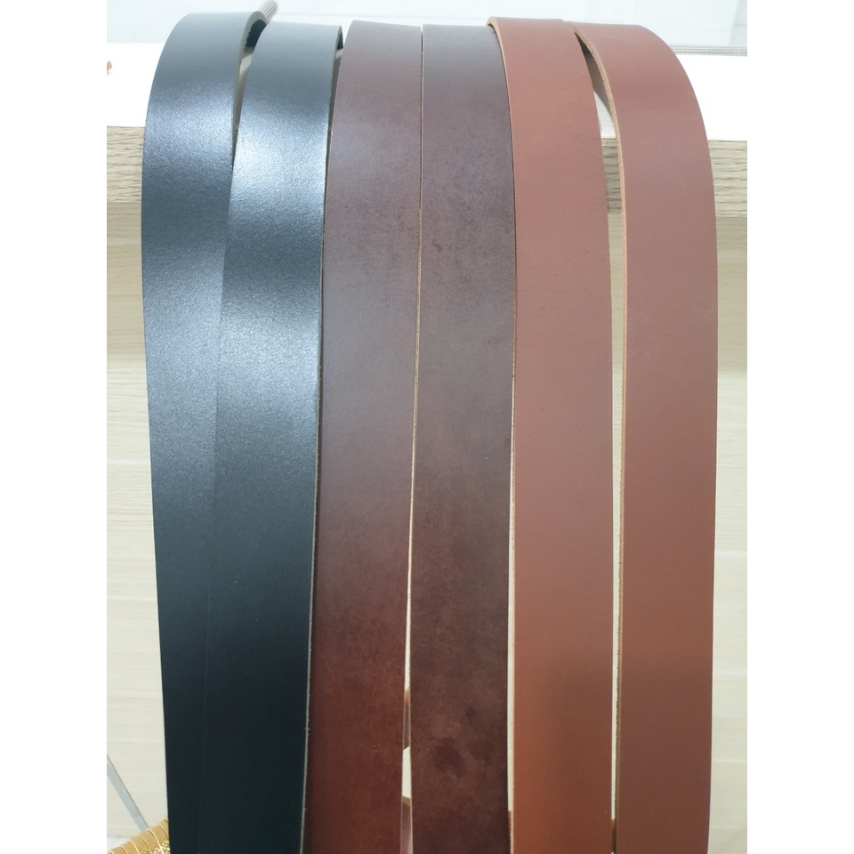 Phôi dây thắt lưng đã nhuộm màu sẵn, bản rộng 3.8mm  - Da Thuộc San Nguyên