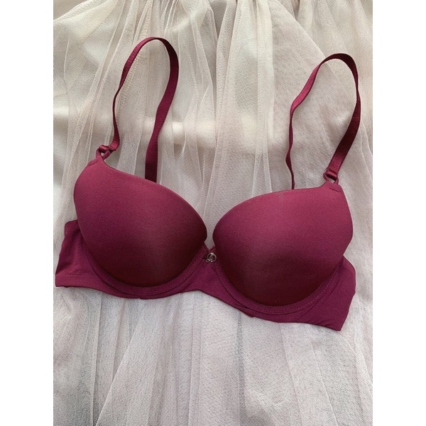 A068 . Hàng Mới Về . Áo Lót Nữ Trơn siêu Đẩy Tạo khe. Áo Ngực độn Pink siêu dày bđ9