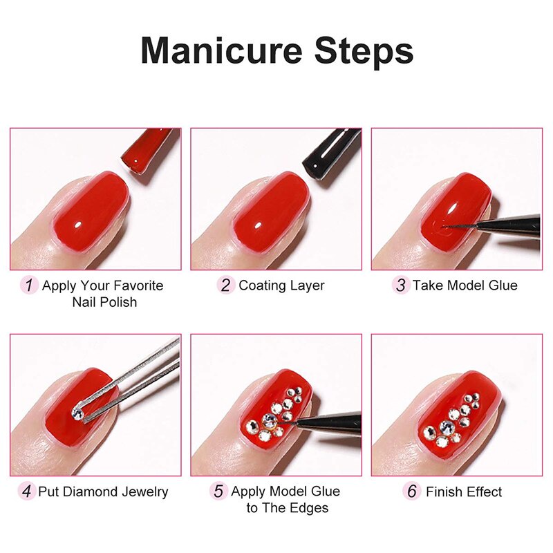 Set 12 Hộp Hạt Đá Đính Móng Tay Kèm 1500 Phụ Kiện