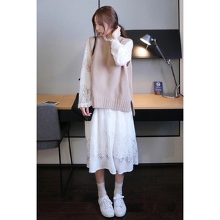 Set váy + áo gile ulzzang hàn quốc