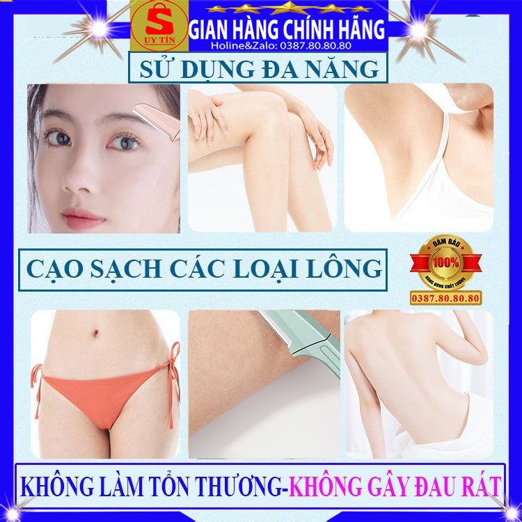 Sét bộ 3 dao cạo chân mày xịn lông mày mặt nách chân tay body vùng kín cho nữ chính hãng Sidumi hàn quốc thay đổi lưỡi